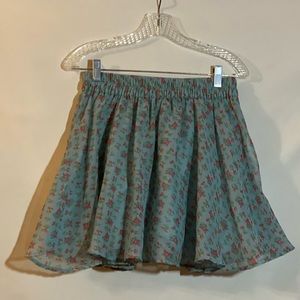 Floral Mini Skater Skirt